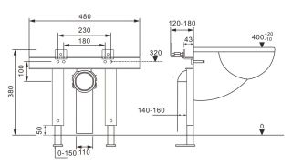 Инсталляция ABBER AC0102P для подвесного унитаза с импульсным смывом